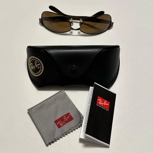 Polarized Ray Ban Sunglasses with Case and Cloth Ray Ban Polarized Sunglasses Model RB3445 004 | Mercari main image 4